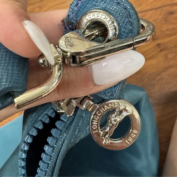 Longchamp Le Pliage Neo Teal Blue Large Tote with Strap - Picture 6 of 16